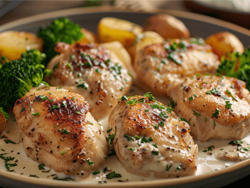 Chicken Moscado entree