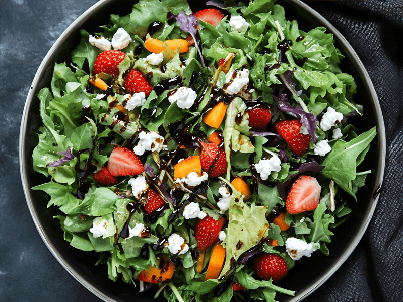 Strawberry fields salad appetizer