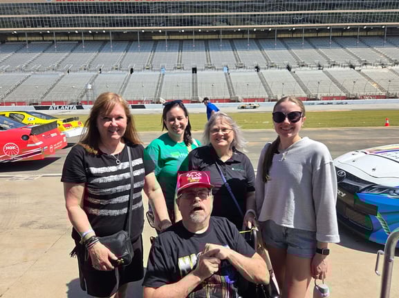 A senior man at Atlanta Motor Speedway