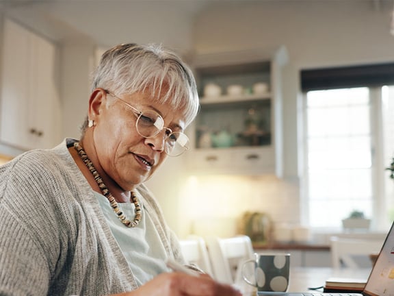 Senior woman using a computer