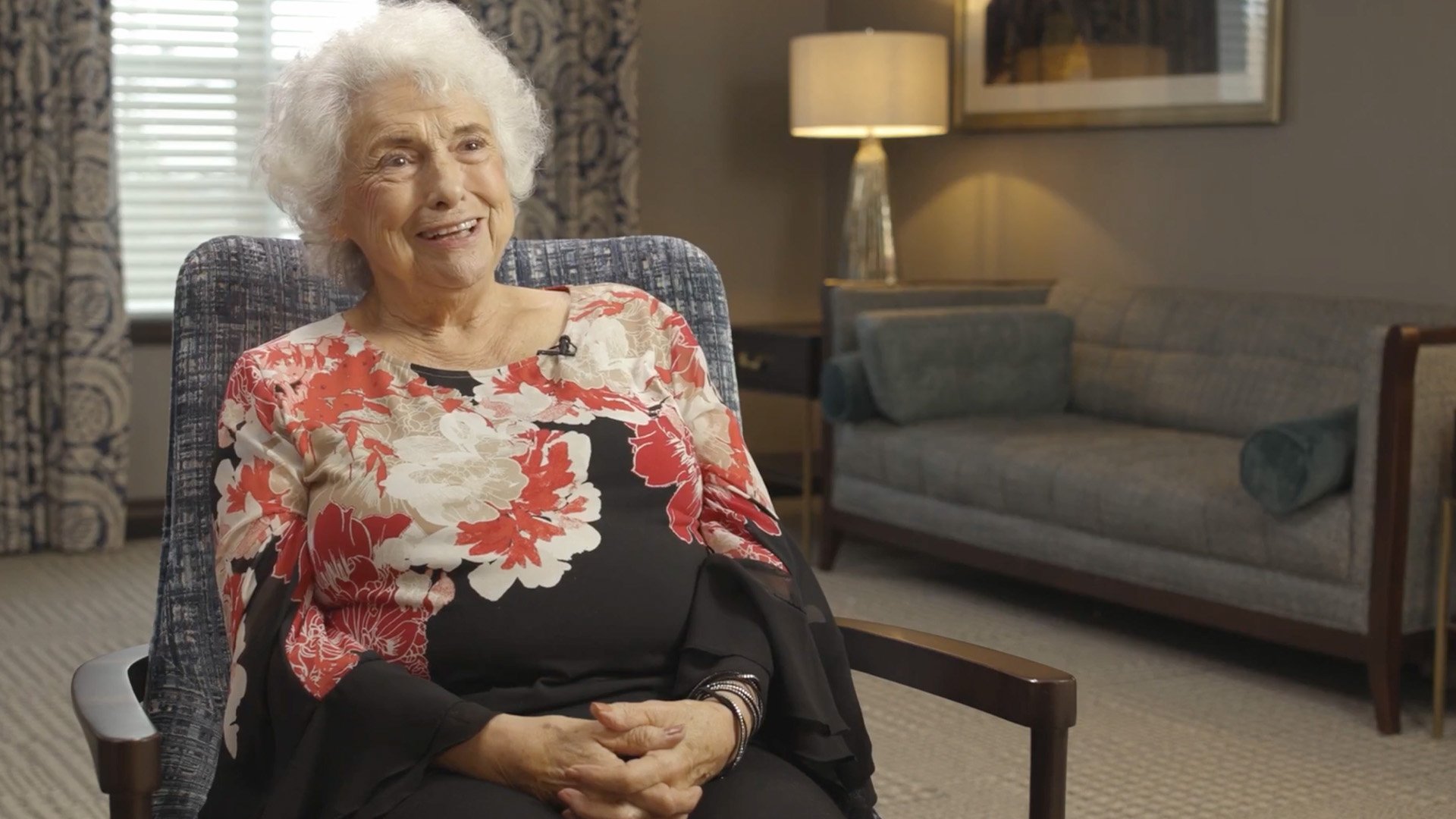 Senior woman smiling at the camera