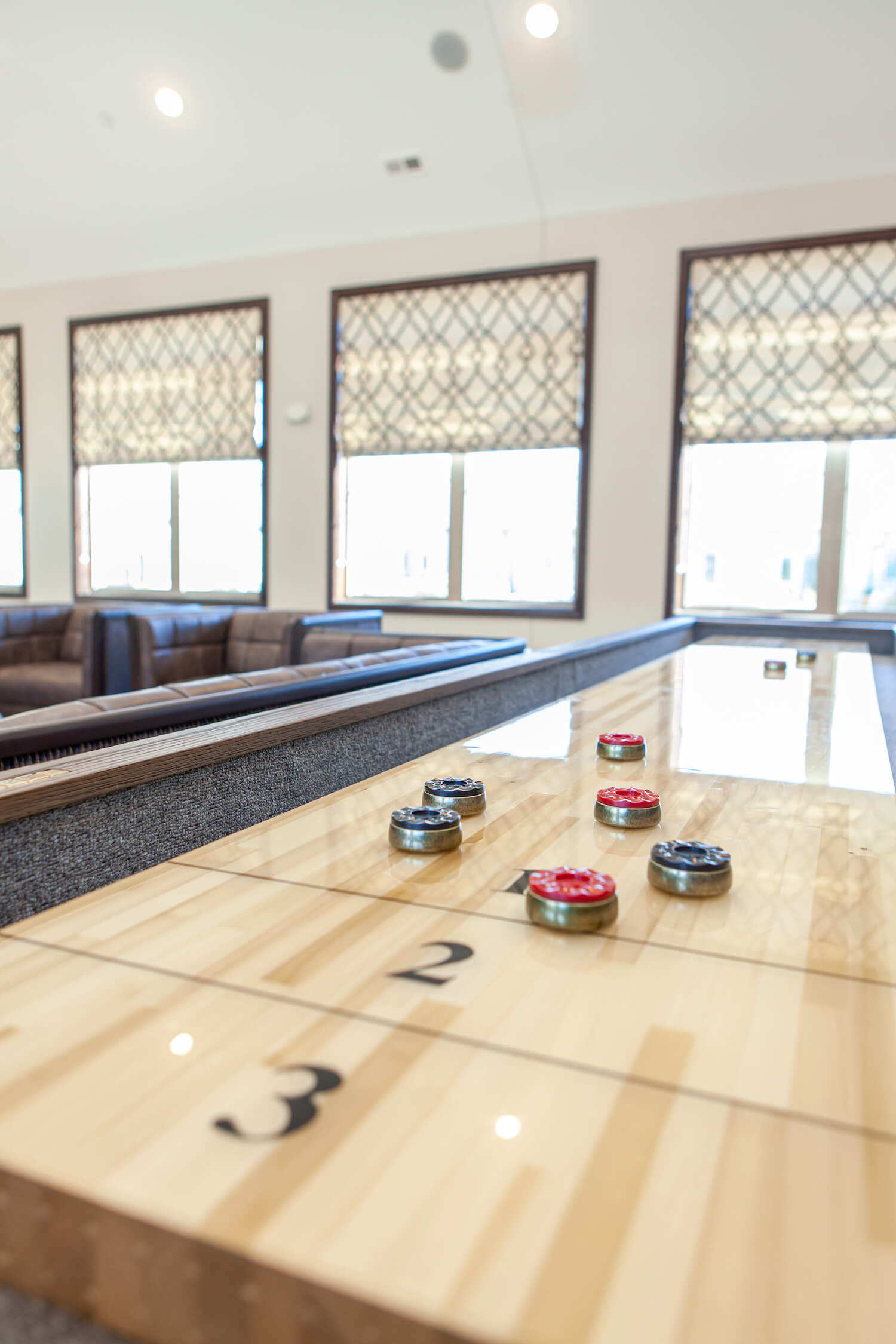 Shuffleboard close-up