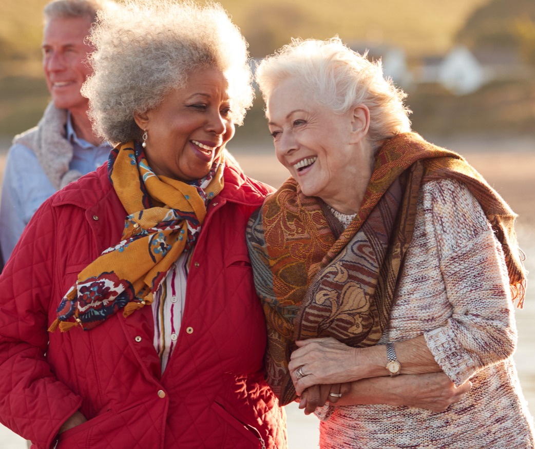 Group Of Smiling Senior Friends