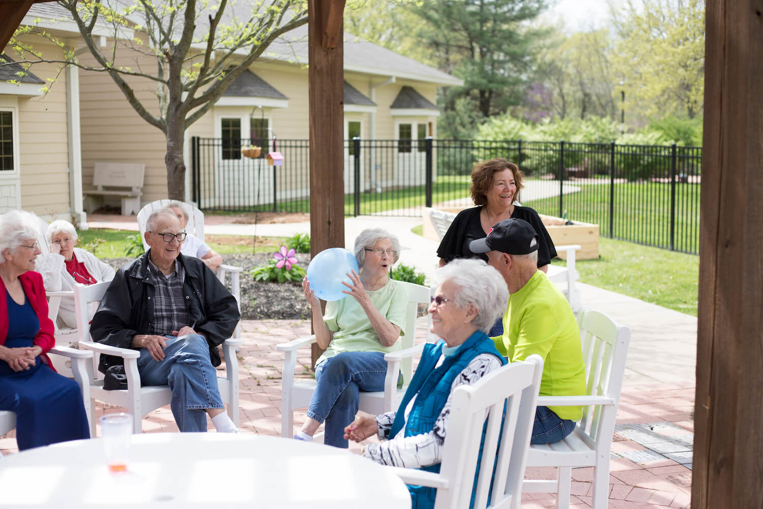 senior residents outdoors