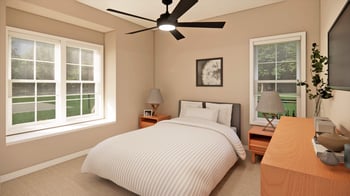 Cedarhurst Wichita Independent Living Cottages - Bedroom Rendering