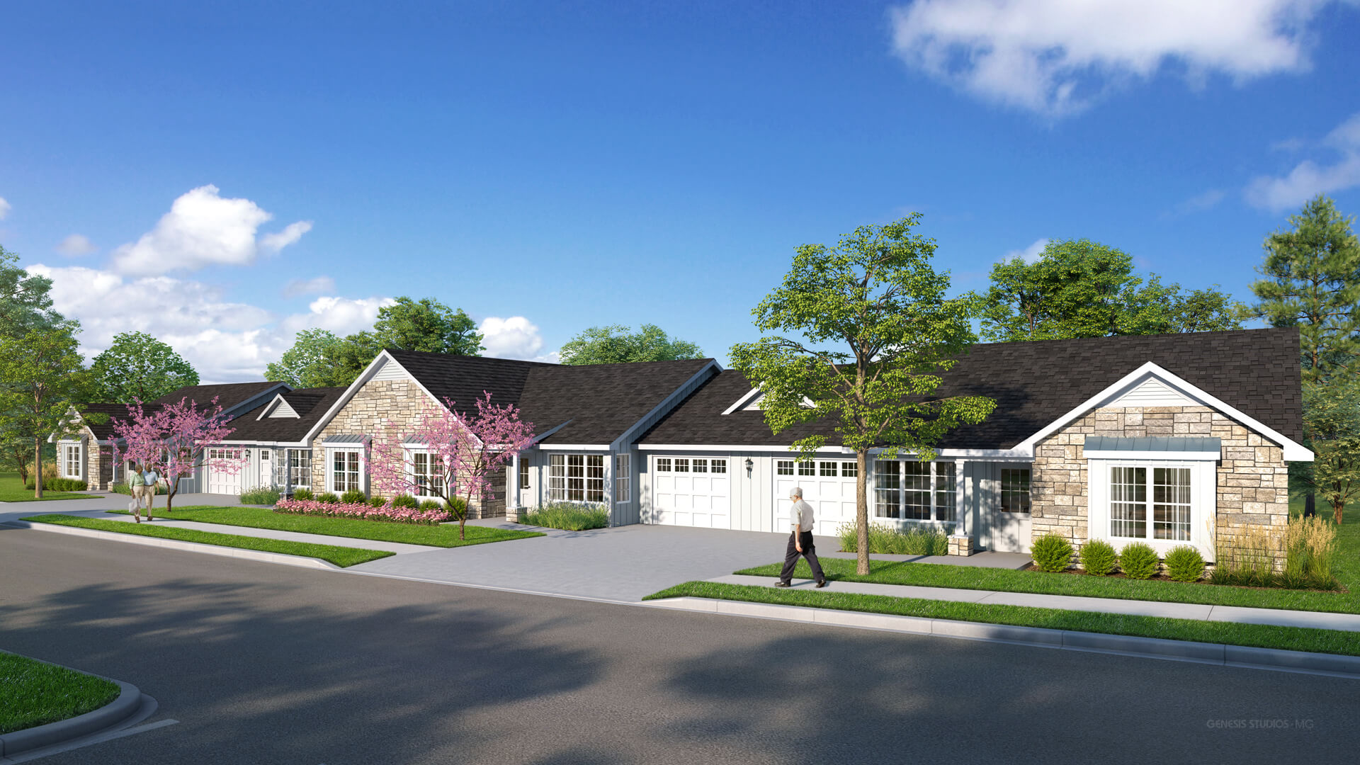 Cedarhurst Wichita Independent Living Cottages - Exterior Rendering