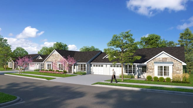 Cedarhurst Wichita Independent Living Cottages - Exterior Rendering