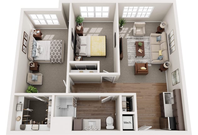 Two Bedroom floor plan