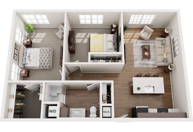 Two Bedroom floor plan