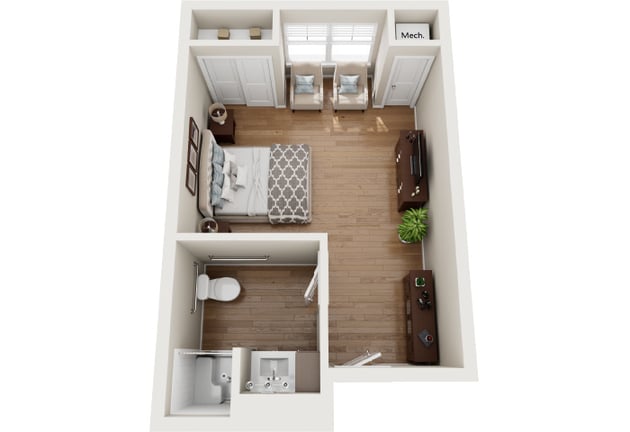 Cedarhurst of Arnold - Memory Care Suite Apartment Floor Plan