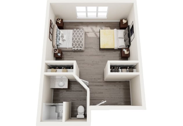 Cedarhurst of Bethalto - Memory Care Companion Suite Apartment Floor Plan