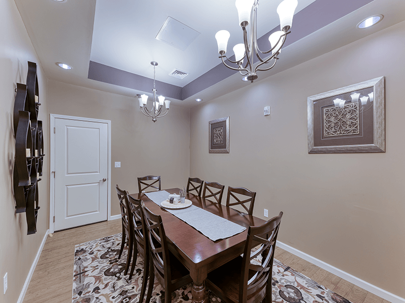 Dedicated private dining room, designed for special celebrations, where Cedarhurst of Breese residents can host memorable moments