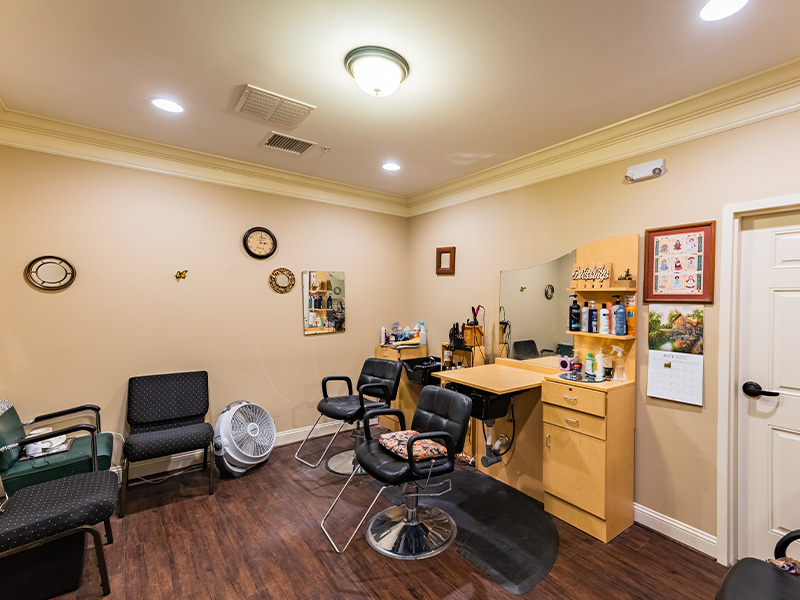 The convenient on-site salon at Cedarhurst of Canton, offering easy access to beauty and grooming services for residents