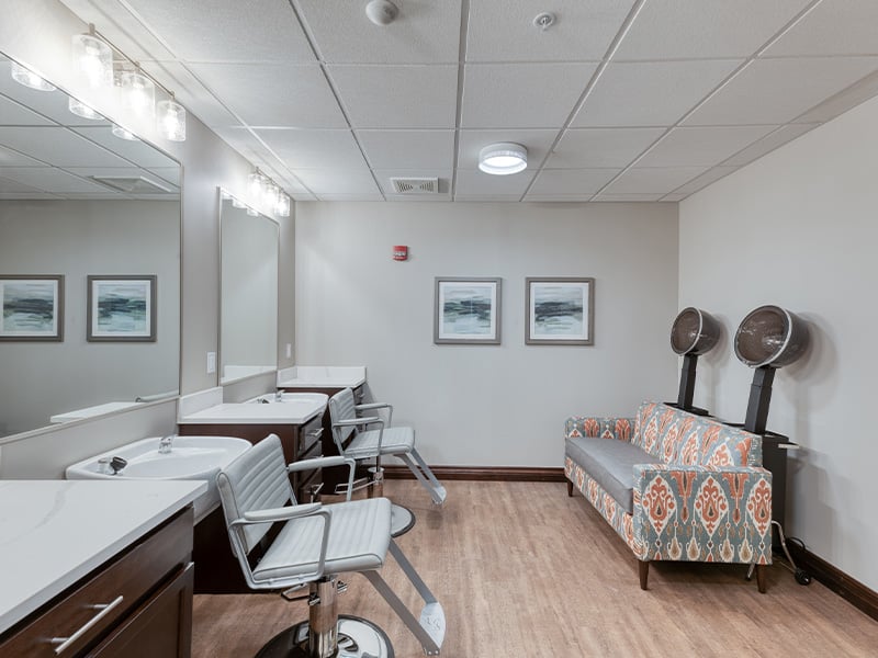 Cedarhurst of Dyer: On-site salon designed with senior-friendly access for comfortable pampering