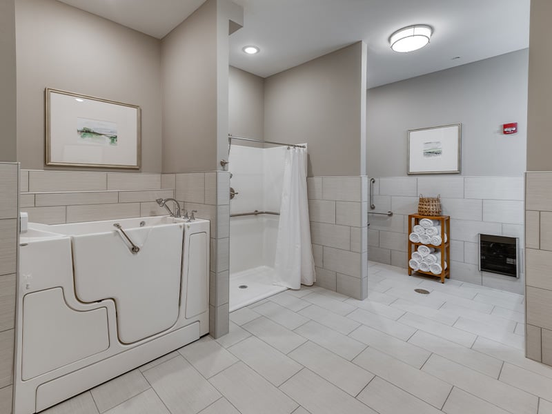 Serene on-site spa at Cedarhurst of Dyer