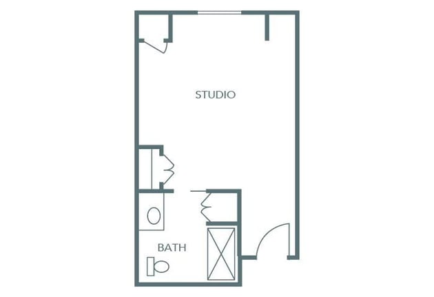 Cedarhurst of East Louisville - Memory Care Studio Apartment Floor Plan