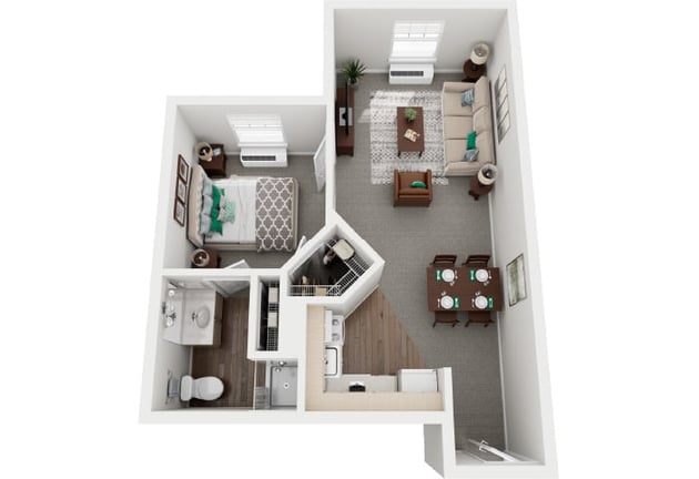 Cedarhurst of EdisonLakes - Assisted Living One Bedroom Apartment Floor Plan