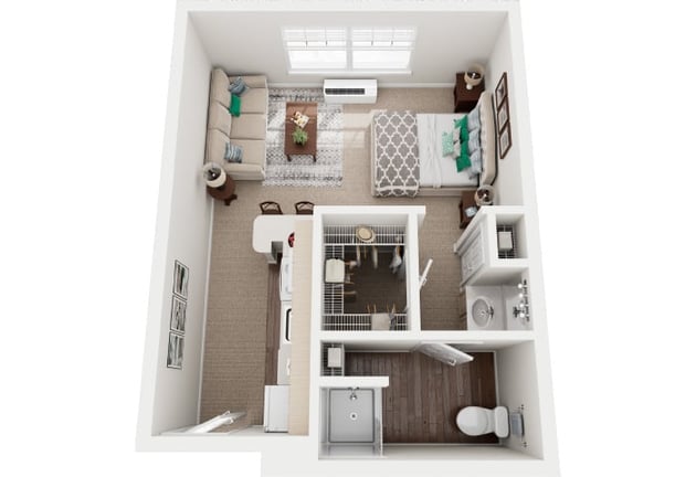 Cedarhurst of EdisonLakes - Assisted Living Studio Apartment Floor Plan