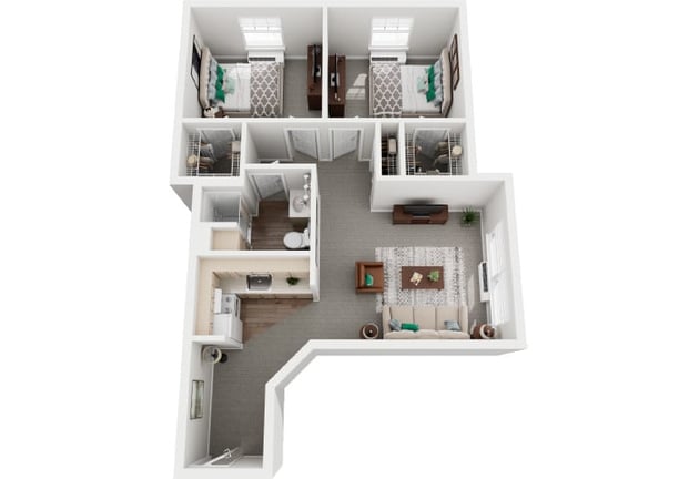 Cedarhurst of Edison Lakes - Assisted Living Two Bedroom Apartment Floor Plan