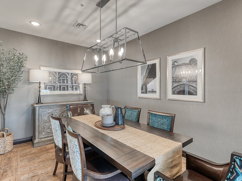 Private dining room at Cedarhurst of Fort Wayne, offering an intimate space for residents to celebrate