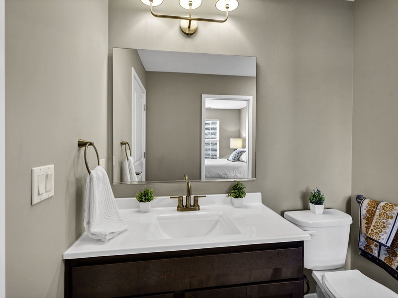 Bathroom at Cedarhurst of Frankfort's Independent Living at Cedarhurst Cottages, built with accessibility features to support residents