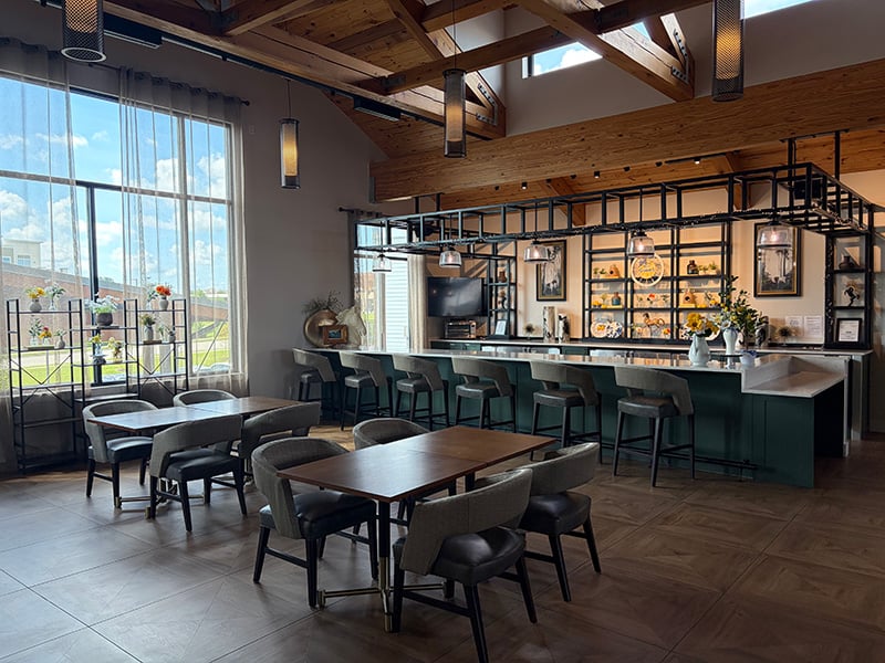 The inviting on-site bistro at Cedarhurst of Hamburg, offering a senior-friendly spot for coffee and socializing for residents