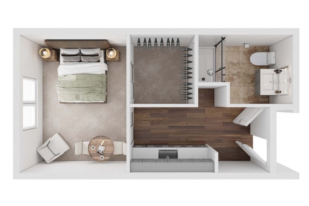 Cedarhurst Hamburg Assisted Living Studio Floor Plan