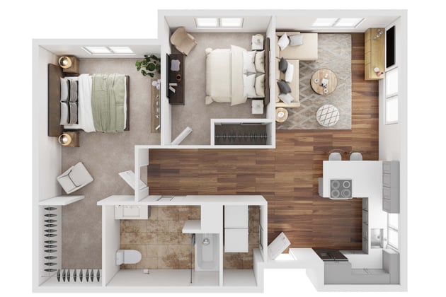 Cedarhurst Hamburg Assisted Living Two Bedroom Floor Plan
