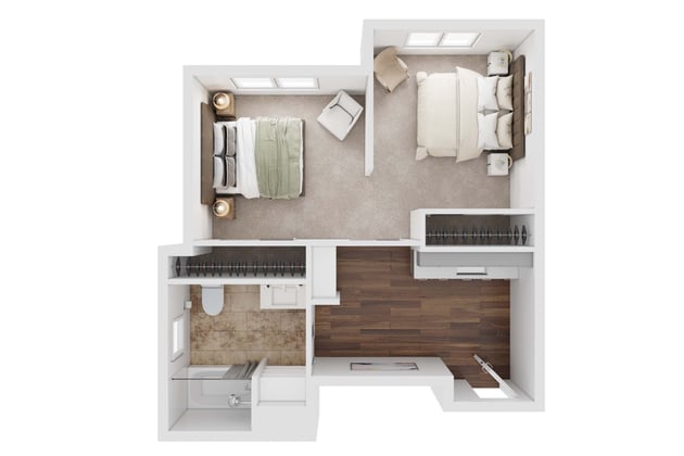 Cedarhurst of Hamburg Memory Care Companion Suite Floor Plan