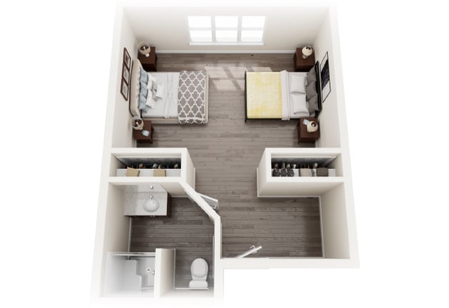 Cedarhurst of Jacksonville - Memory Care Companion Suite Floor Plan