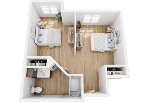 Cedarhurst of La Vista - Memory Care Companion Suite Floor Plan
