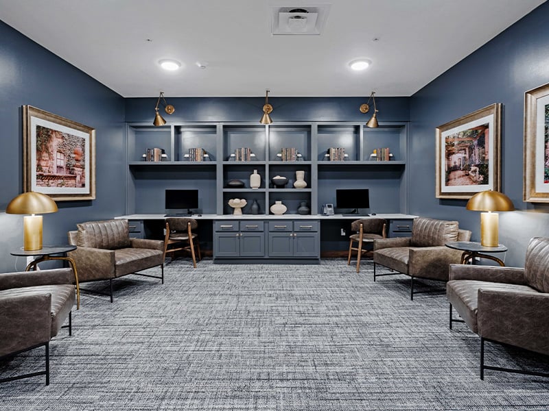 Community library at Cedarhurst of Lawrence