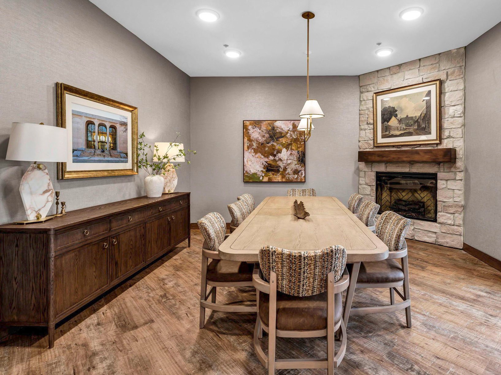 Private dining room at Cedarhurst of Lincoln, offering an intimate space for residents to celebrate