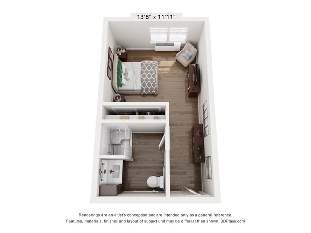 Cedarhurst of Lincoln - Memory Care Private Suite Floor Plan