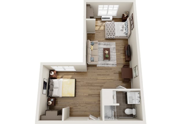 Cedarhurst of Naperville - Memory Care Companion Suite Floor Plan