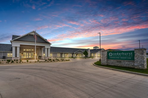 Cedarhurst of Newburgh - Exterior Sunset