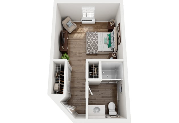 Cedarhurst of Oakwood - Assisted Living Studio Apartment Floor Plan