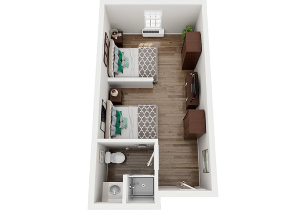 Cedarhurst of Oakwood - Memory Care Companion Suite Floor Plan