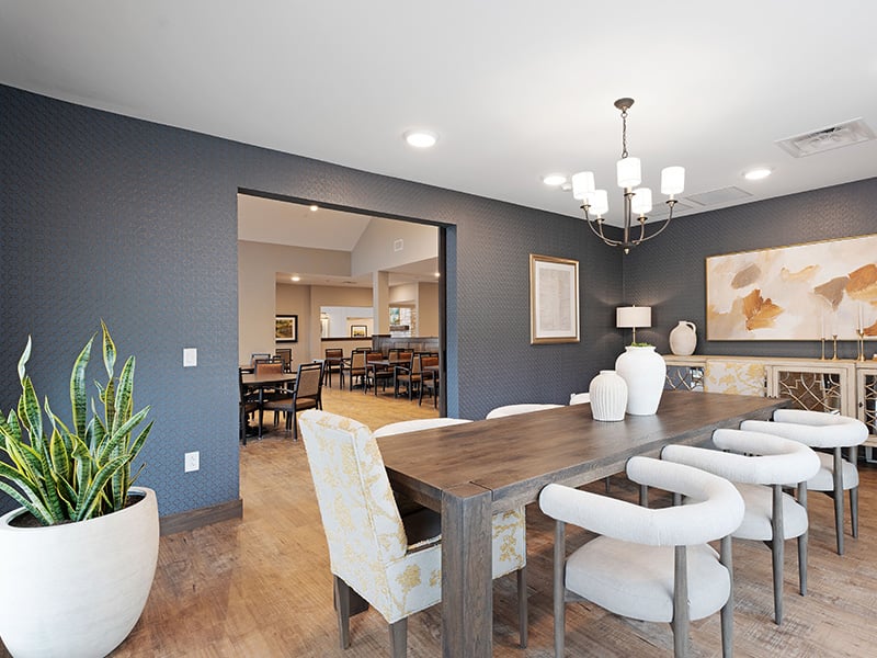 Private dining room at Cedarhurst of Salina, offering an intimate space for residents to celebrate