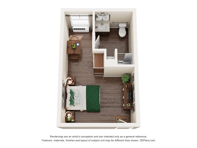 Cedarhurst of Spartanburg - Memory Care Private Suite Floor Plan