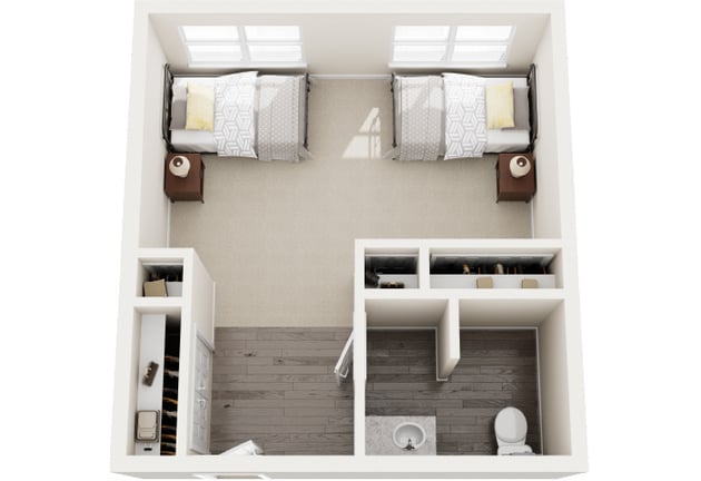 Cedarhurst of Springfield Missouri - Memory Care Companion Suite Floor Plan