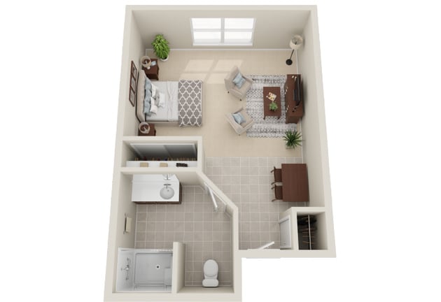 Cedarhurst of Springfield Missouri - Memory Care Suite Floor Plan