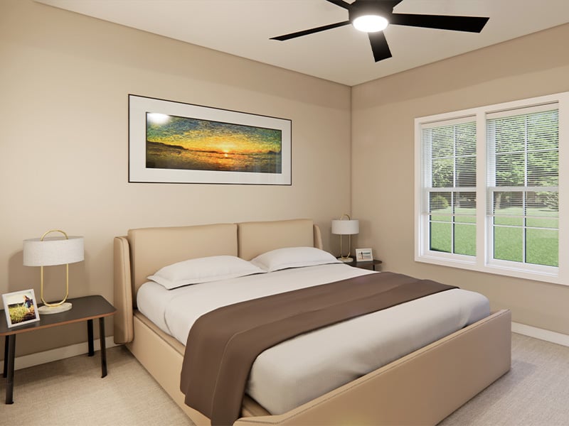 Cedarhurst of Springfield, IL - Independent Living Cottage Rendering - Bedroom 2