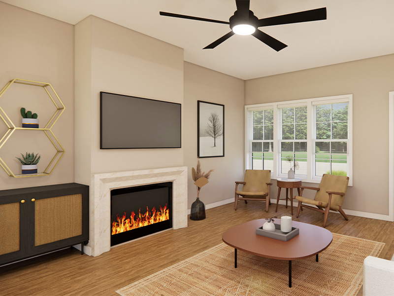 Cedarhurst of Springfield, IL - Independent Living Cottage Rendering - Living Room