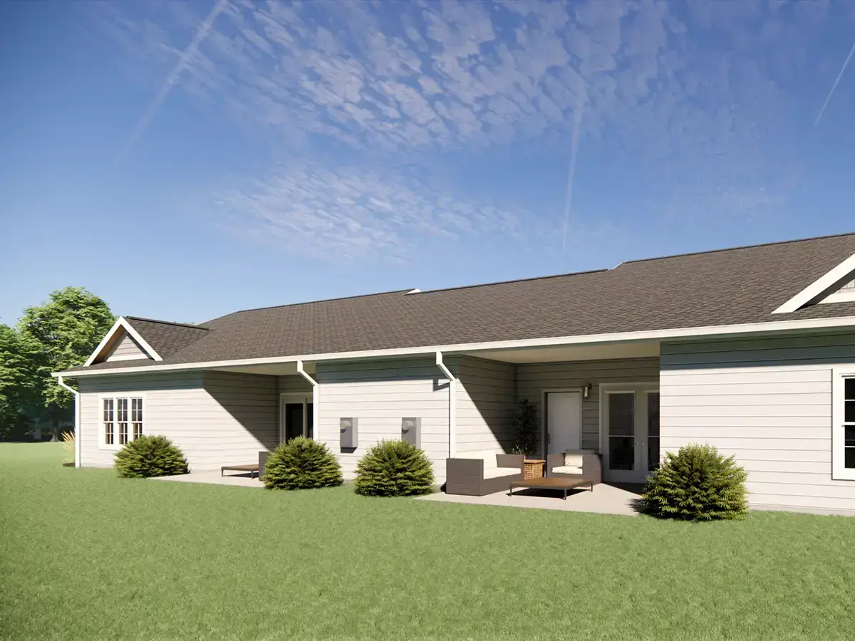 Cedarhurst of Springfield, IL - Independent Living Cottage Rendering Exterior Back