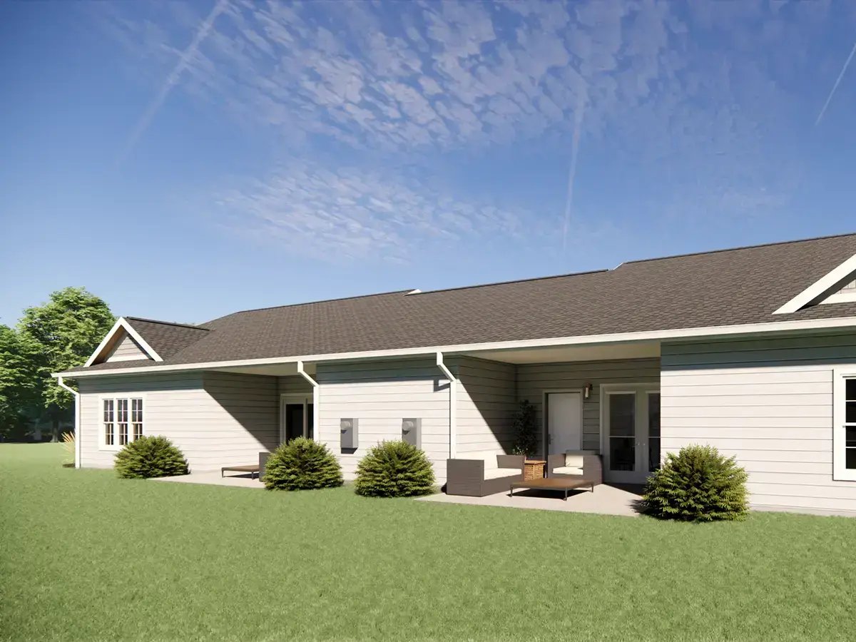 Cedarhurst of Springfield, IL - Independent Living Cottage Rendering Exterior Back
