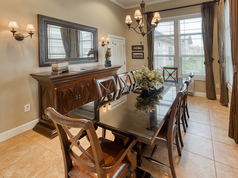 Private dining room at Cedarhurst of Springfield, MO, offering an intimate space for residents to celebrate