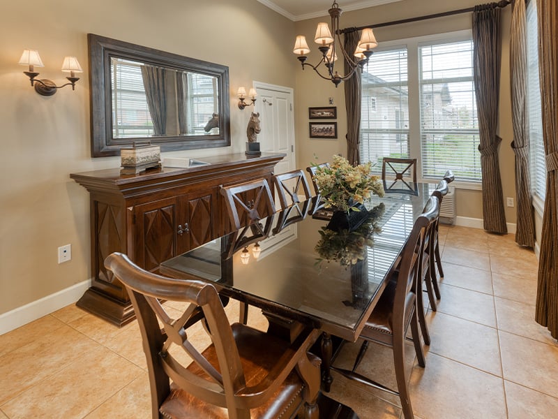 Private dining room at Cedarhurst of Springfield, MO, offering an intimate space for residents to celebrate