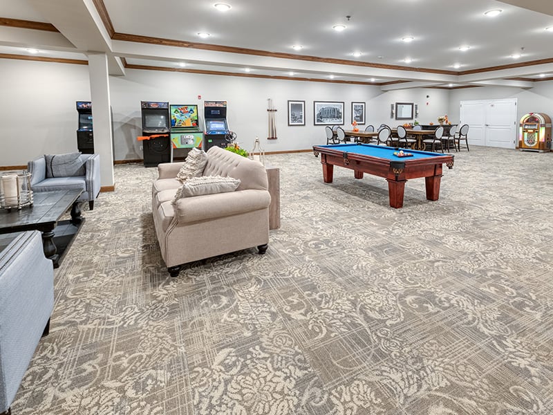 Dedicated art and activity room at Cedarhurst of St. Charles, offering an accessible space for hobbies, crafts, and games