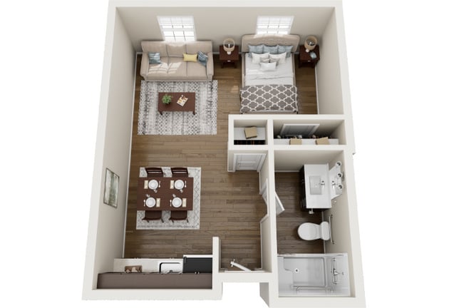 Cedarhurst of Tesson Heights - Assisted Living Studio Apartment Floor Plan